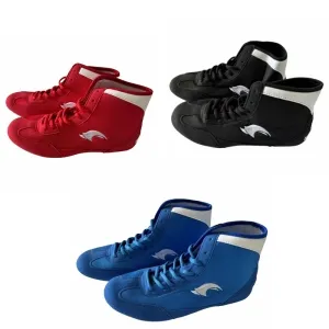 Kids School Wrestling Shoes Boys Girls Boxing Shoes Fitness Sneakers High Top Wrestling Training Shoes Boots Anti