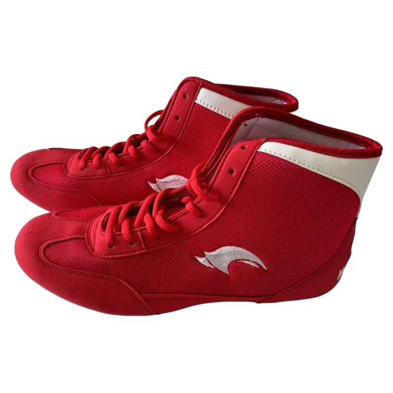 Kids School Wrestling Shoes Boys Girls Boxing Shoes Fitness Sneakers High Top Wrestling Training Shoes Boots Anti