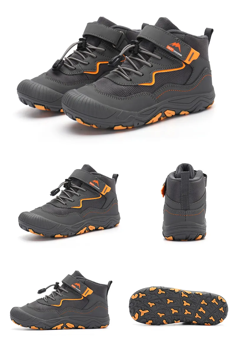 Kids Hiking Boots Toddler Girls Boys Hiking Shoes  Anti-Collision Non-Slip Athletic Outdoor Trekking Boots