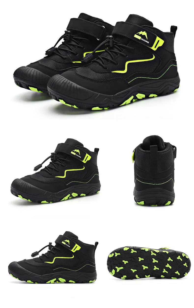 Kids Hiking Boots Toddler Girls Boys Hiking Shoes  Anti-Collision Non-Slip Athletic Outdoor Trekking Boots