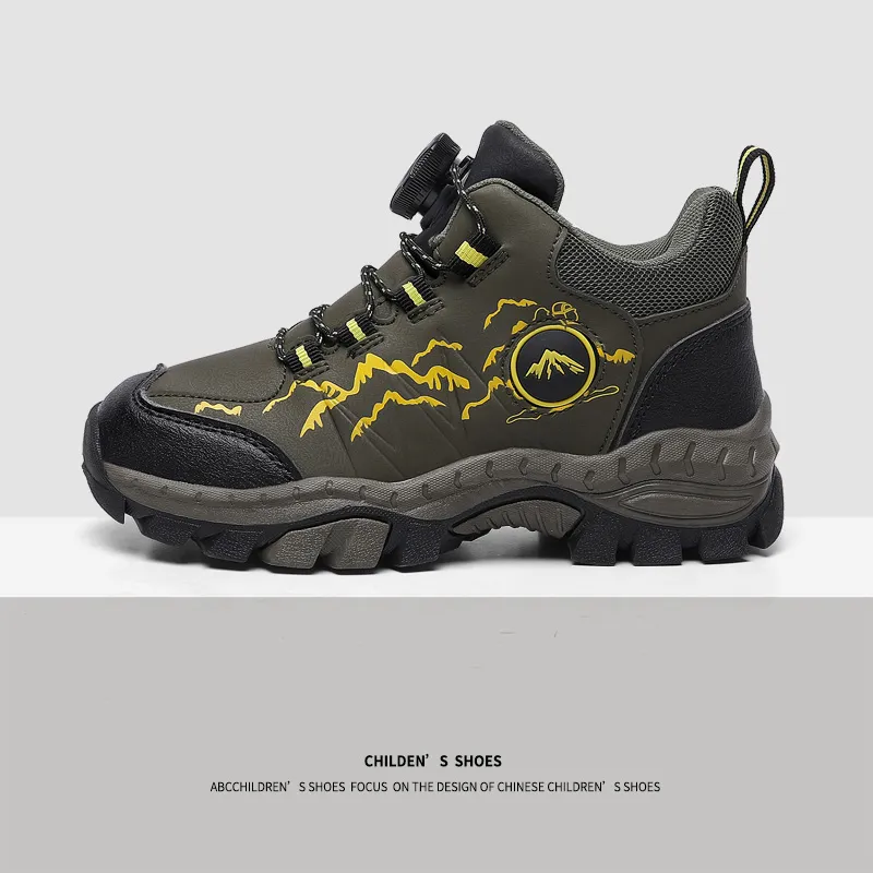 New Autumn Winter Hiking Shoes for Kids Non-Slip Outdoor Shoes Children Warm Mountaineering Trekking Climbing Sports Shoes Boys