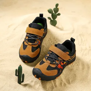 New Kids Sneakers Fashion Low Cut Anti Slip Wear Resistant Child Hiking Shoes Color Blocked High End Tourism Off Road Run Shoes