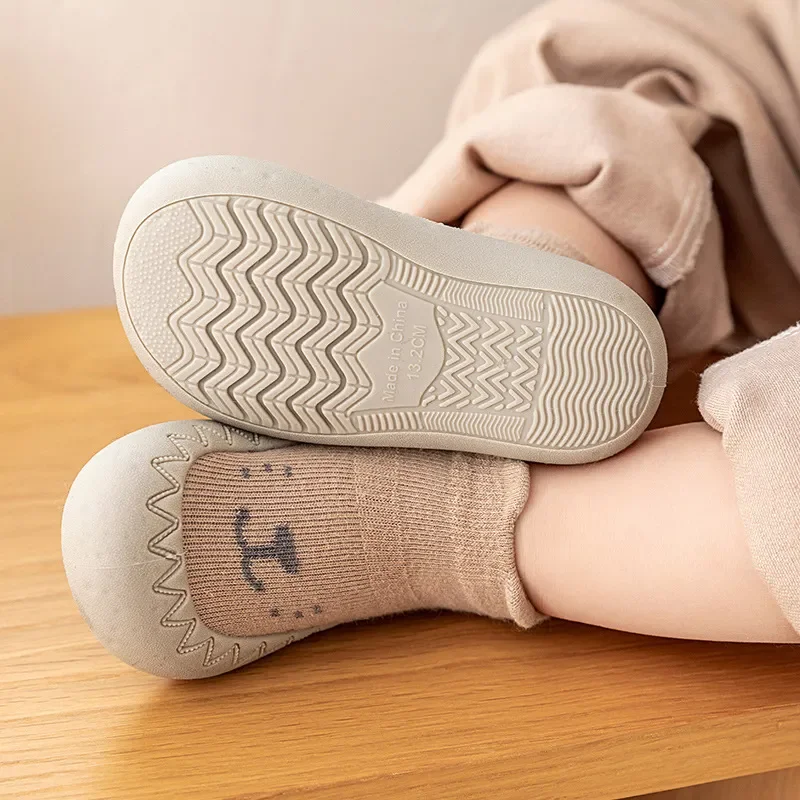 Baby First Walkers – Cute Cartoon Animal Rubber Sole Shoes