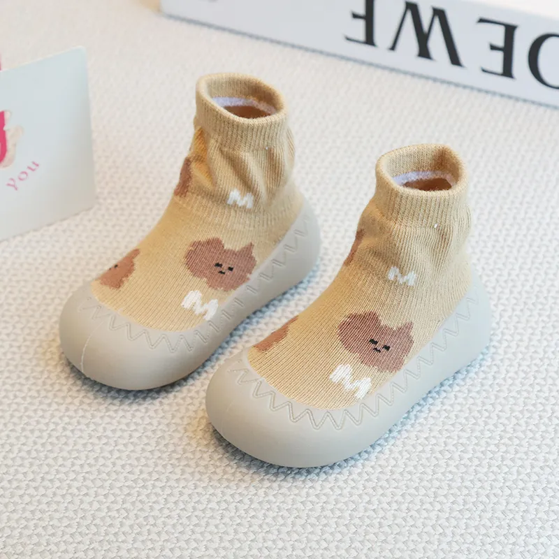 Baby Socks Shoes Infant Cute Cartoon Kids Boy Shoes Soft Rubber Sole Child Floor Sneaker BeBe Booties Toddler Girls First Walker