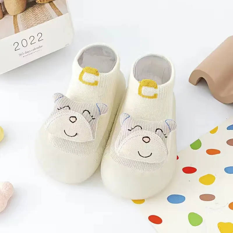 Infant Toddler Spring Summer Soft Sole Sock Shoes Cute Animals Unisex Baby Non-Slip Floor Socks Kids 0-3T Lightweight Prewalker