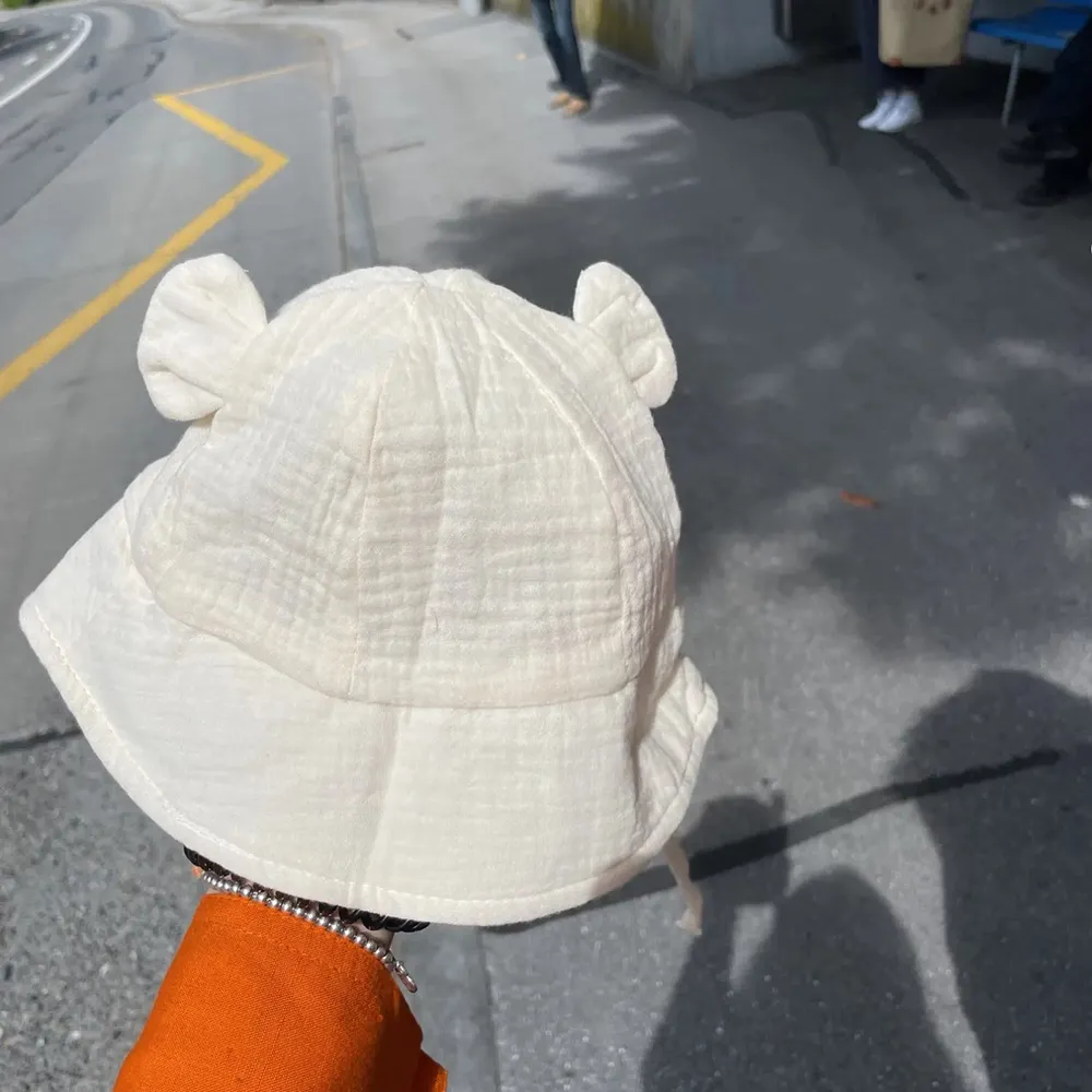 Muslin Cotton Baby Hat Summer Infant Cap Panama for Kids Soft Baby Sun Hats Girls Boys Bucket Hat Accessories Children 3-12M