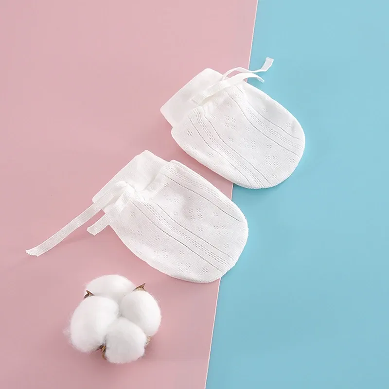 2PCS Baby Gloves for Newborns Cotton 0-12 Months Infant Anti Scratching Kids Mittens Face Protection Hand Glove Baby Accessories