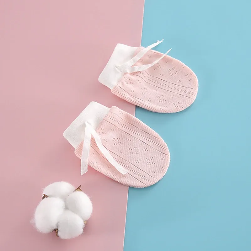 2PCS Baby Gloves for Newborns Cotton 0-12 Months Infant Anti Scratching Kids Mittens Face Protection Hand Glove Baby Accessories