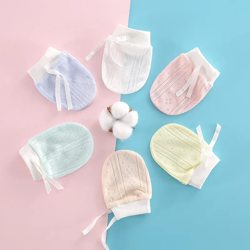 2PCS Baby Gloves for Newborns Cotton 0-12 Months Infant Anti Scratching Kids Mittens Face Protection Hand Glove Baby Accessories