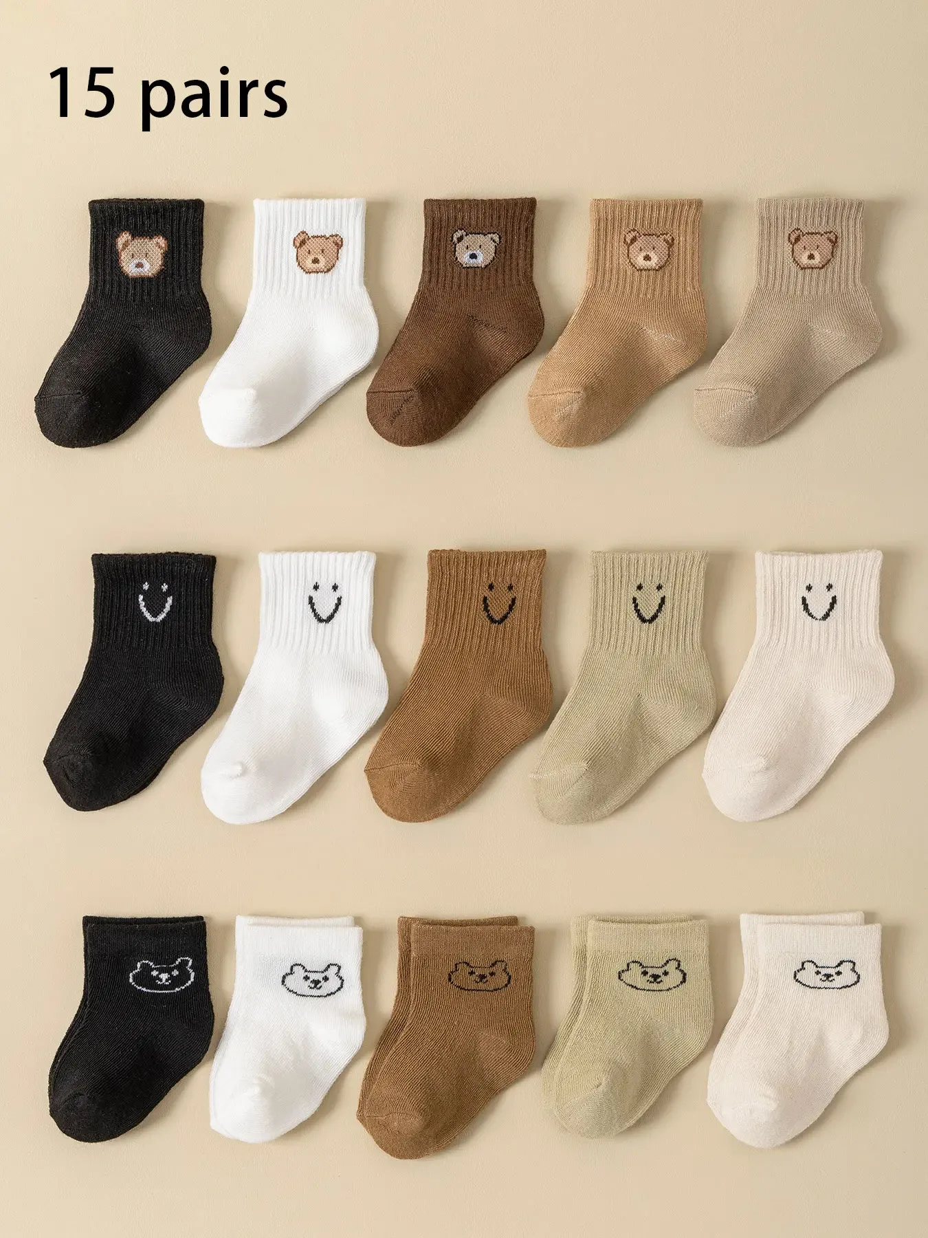 Cute Cartoon Baby Socks – Unisex Infant Mid-Calf Footwear