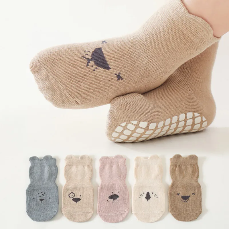 Adorable Animal Pattern Baby Socks – Non-Slip Indoor Comfort
