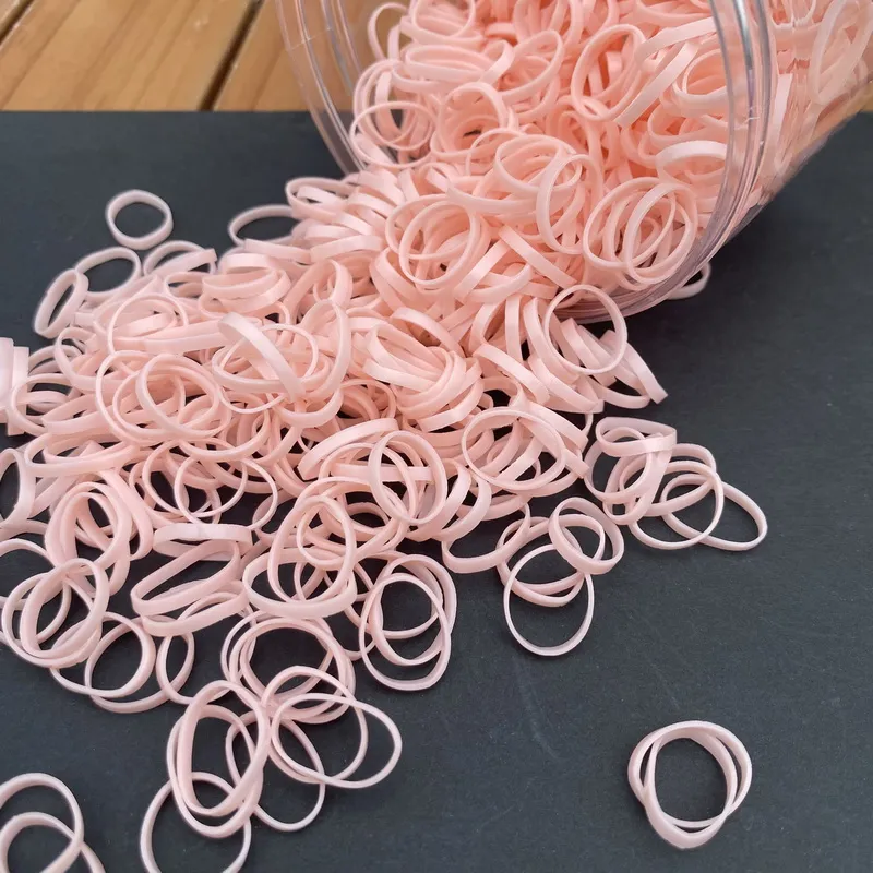 800pcs/set Thick Silicone Hair Rubber Bands For baby Girls transparent hair tie kids small black hair rope child hairbands