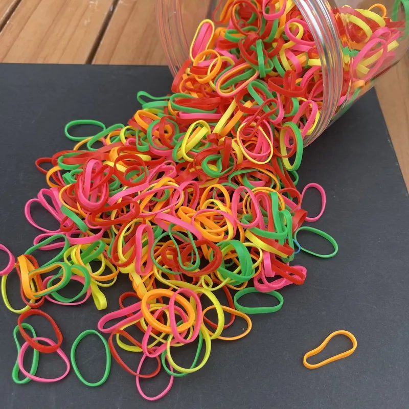 800pcs/set Thick Silicone Hair Rubber Bands For baby Girls transparent hair tie kids small black hair rope child hairbands