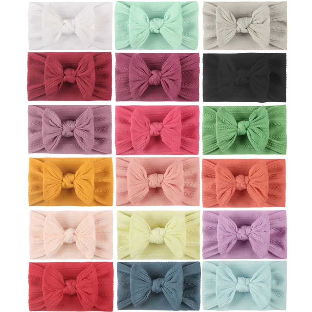 1Pcs Cute Bows Baby Headband Soft Elastic Baby Girl Hair Bands for Newborn Infant Turban Headwear Baby Hair Accessories