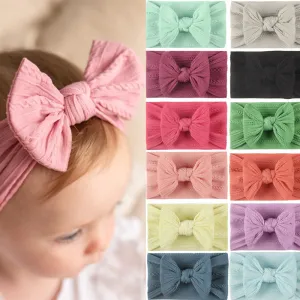 1Pcs Cute Bows Baby Headband Soft Elastic Baby Girl Hair Bands for Newborn Infant Turban Headwear Baby Hair Accessories