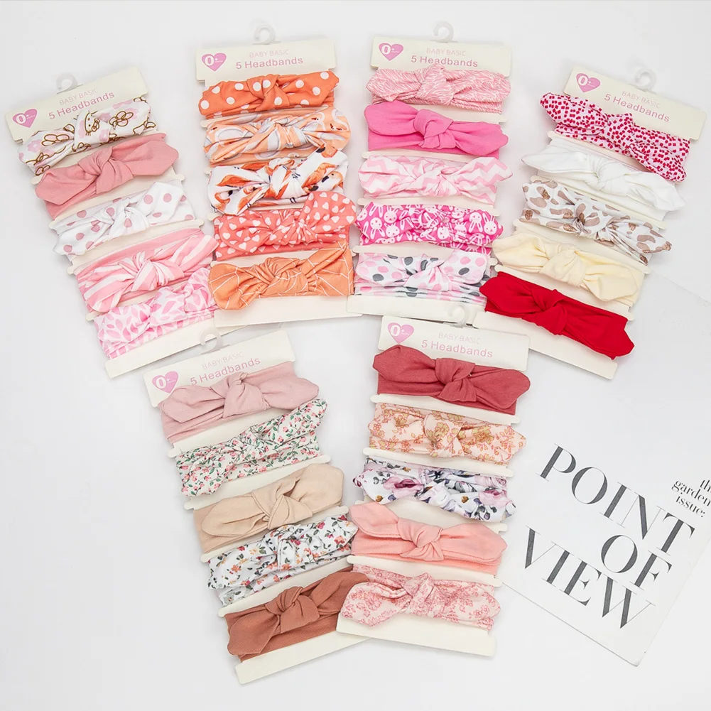 Baby Headbands 5-Pack – Cute Bow Knot Hair Ties for Newborns