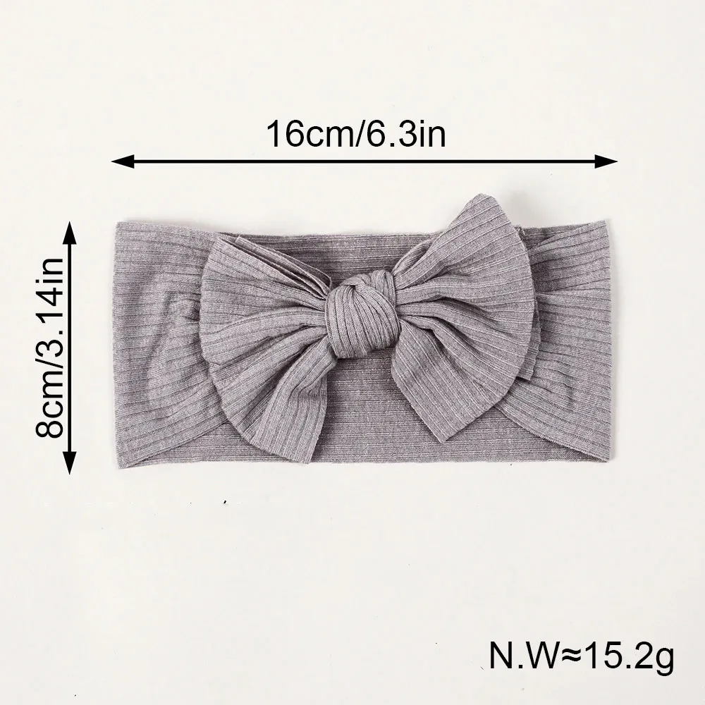 3Pcs/Lot Knit Baby Headband Bow Newborn Elastic Soft Nylon Headbands For Baby Girl Turban Infant Hair Accessories Kids Headwear
