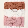 Knit Baby Headbands with Bows – Soft Nylon Infant Hair Accessories