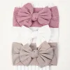 Knit Baby Headbands with Bows – Soft Nylon Infant Hair Accessories