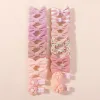 Lovely Bows Hair Clips for Girls – Fabric Barrettes Set