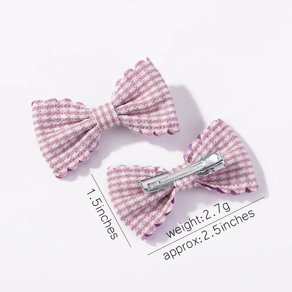 2Pcs/lot Baby Mini Hair Bows Hair Clips Cotton Soft Hairpin for Girl Cheer Bowknot Barrettes Children Headwear Hair Accessories