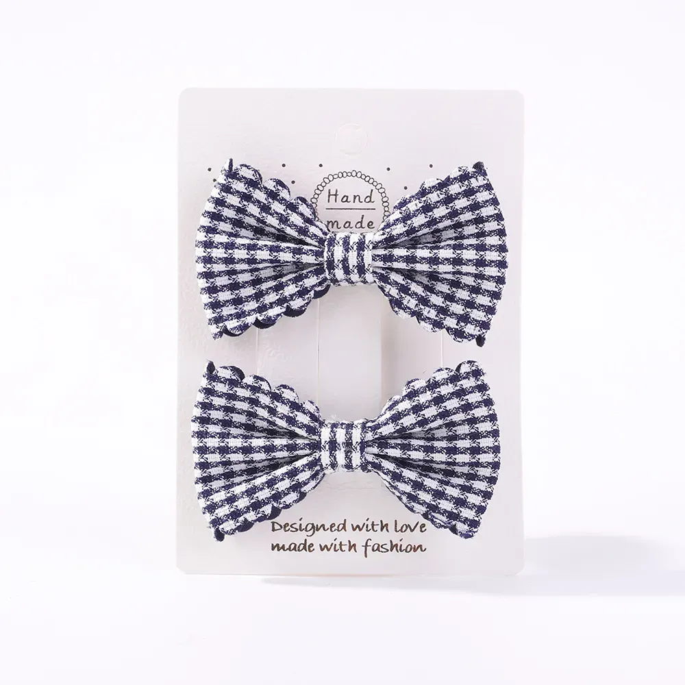 2Pcs/lot Baby Mini Hair Bows Hair Clips Cotton Soft Hairpin for Girl Cheer Bowknot Barrettes Children Headwear Hair Accessories