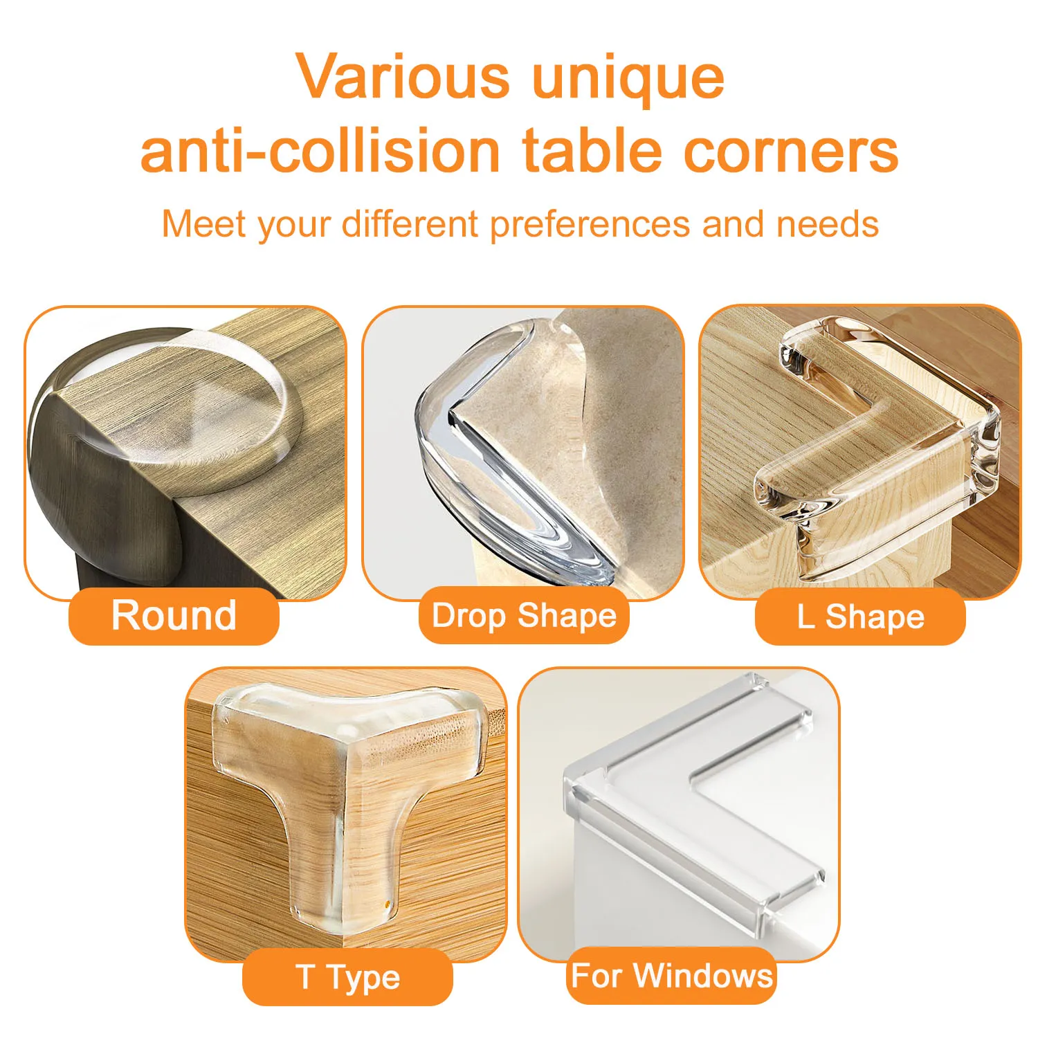 5PCS/10PCS/20PCS Baby Safety Silicone Protective Cover Table Corner Cover Children Collision Table Corner Cover