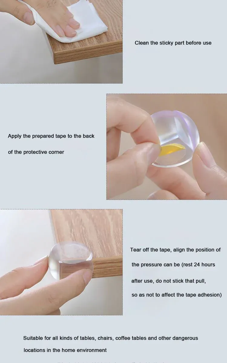 4Pcs/8Pcs/12Pcs Child Baby Safety Silicone Protector Table Corner Edge Protection Cover Children Anticollision Edge & Guards