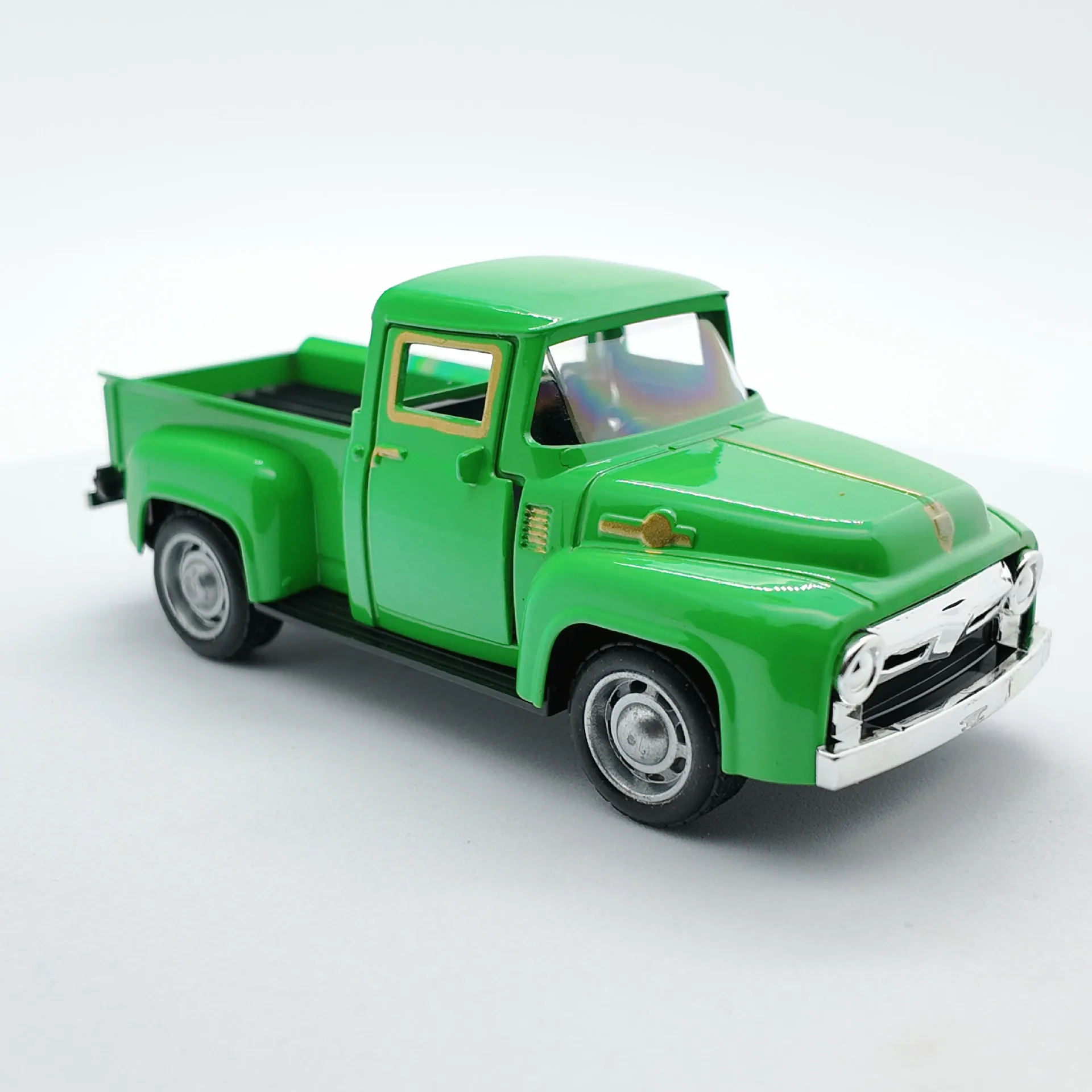 1:32 Classic Pickups Truck Simulation Car Model Alloy Pull Back Diecast Vehicle For Boys Children Christmas Decoration Toy
