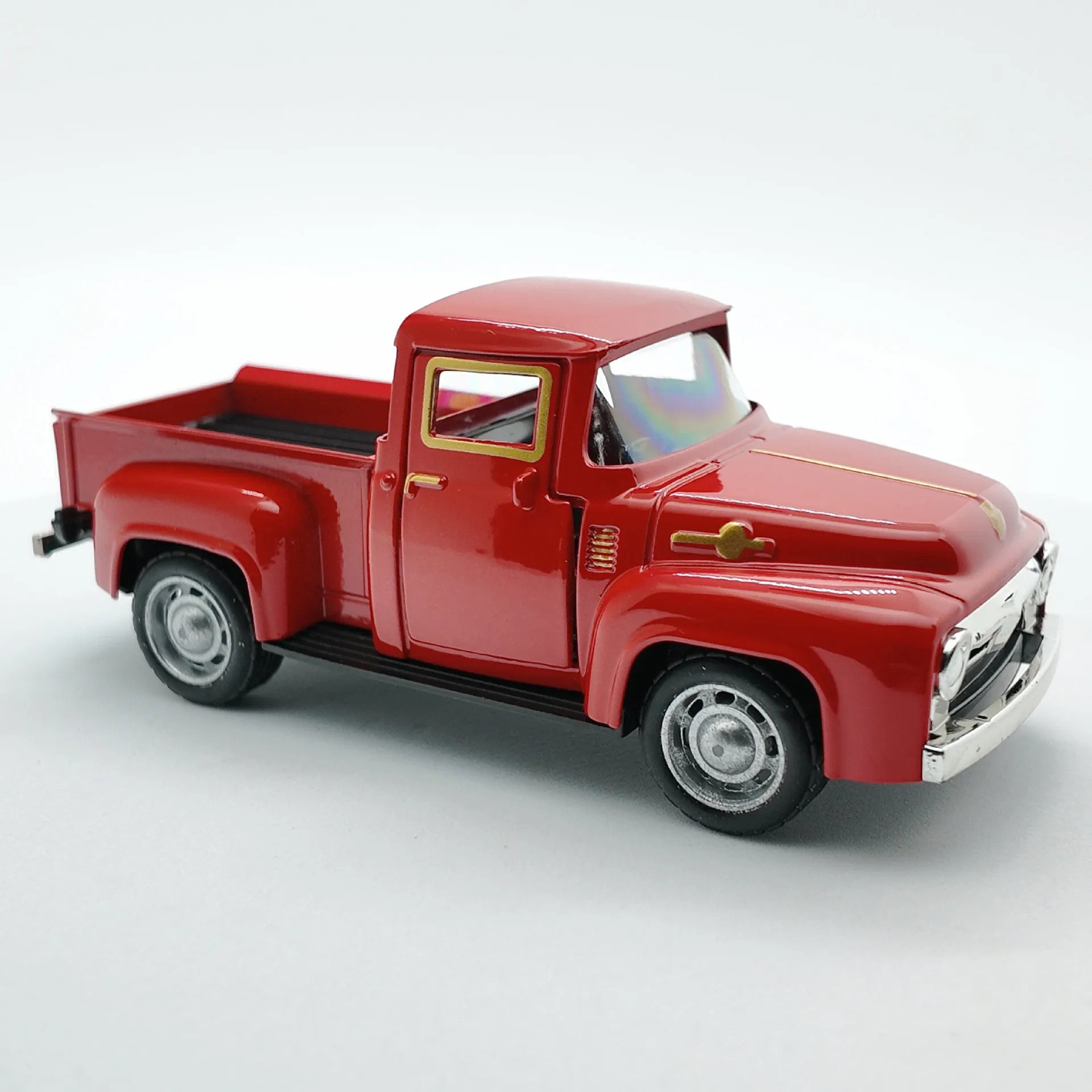 1:32 Classic Pickups Truck Simulation Car Model Alloy Pull Back Diecast Vehicle For Boys Children Christmas Decoration Toy