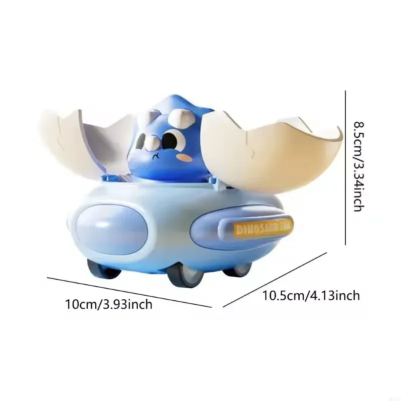Cartoon Dinosaur Egg Plastic Bumper Car Impact Deformation Vehicle Classic Toy Kids  Interactive Learning Toy Summer Outdoor Toy