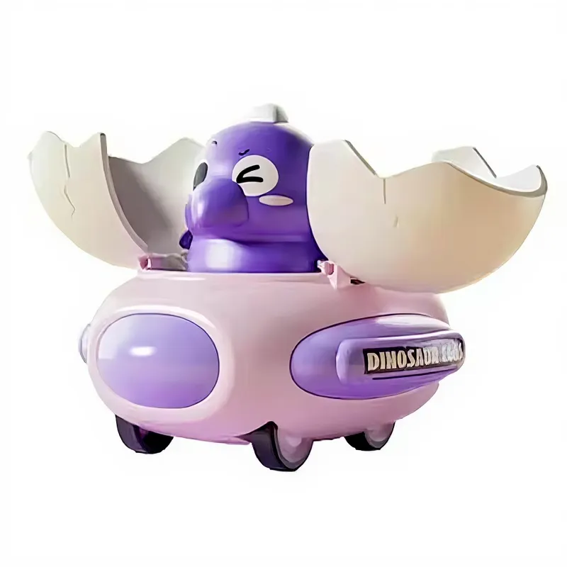 Cartoon Dinosaur Egg Plastic Bumper Car Impact Deformation Vehicle Classic Toy Kids  Interactive Learning Toy Summer Outdoor Toy