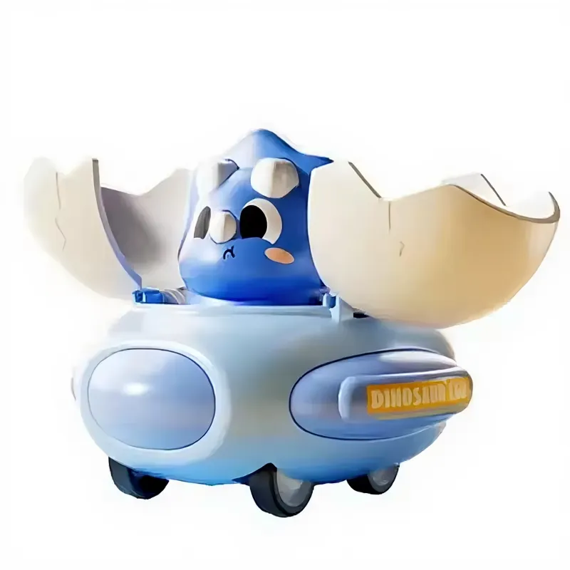 Cartoon Dinosaur Egg Plastic Bumper Car Impact Deformation Vehicle Classic Toy Kids  Interactive Learning Toy Summer Outdoor Toy