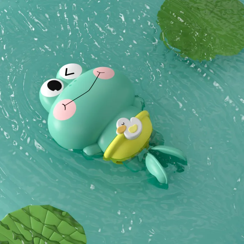 Children's bath toys - Clockwork frogs that float and swim