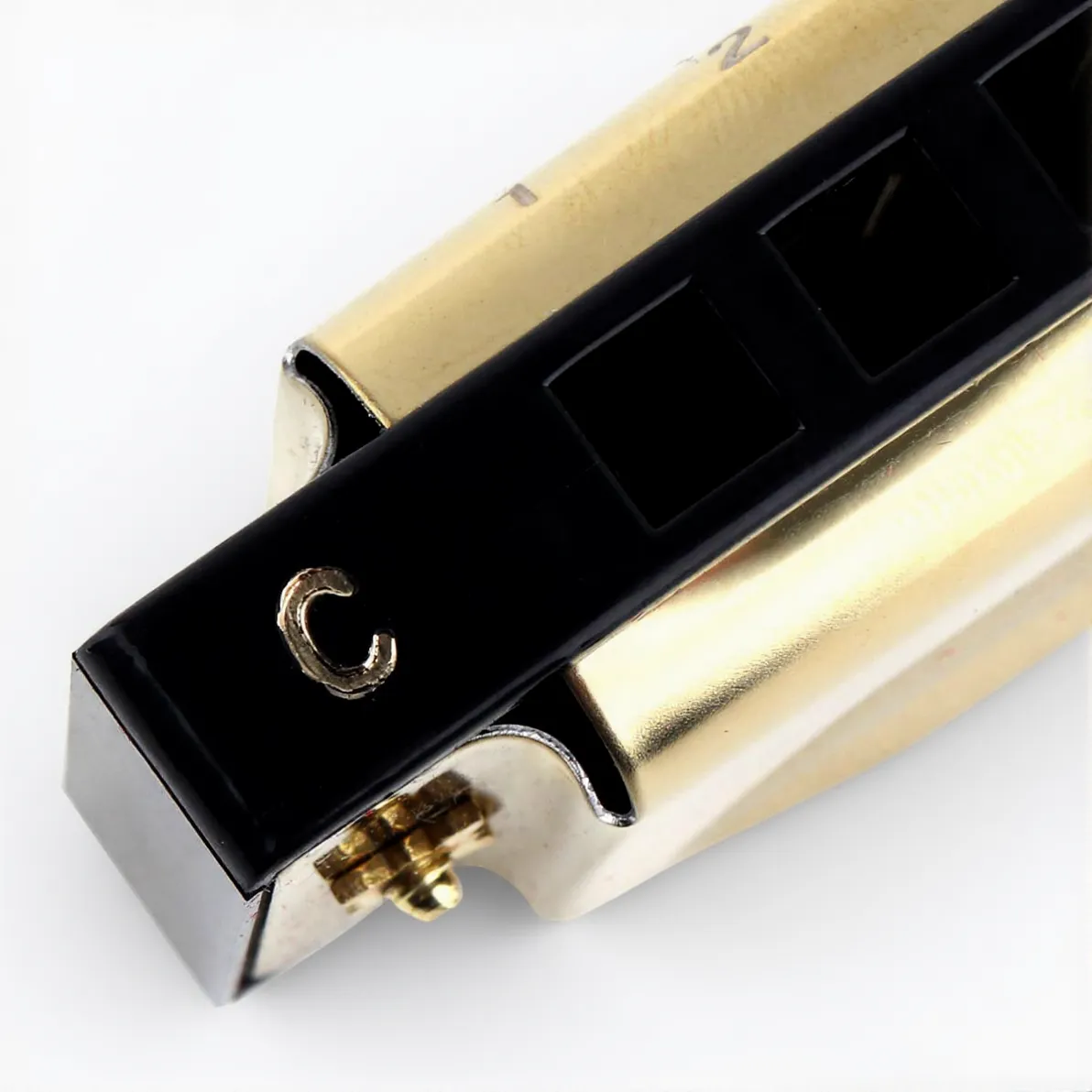 10 Holes 20 ToneC Matte Gold / Black Harmonica Blues Harp Mouth Organ Stainless Steel Musical Instrument for Beginner