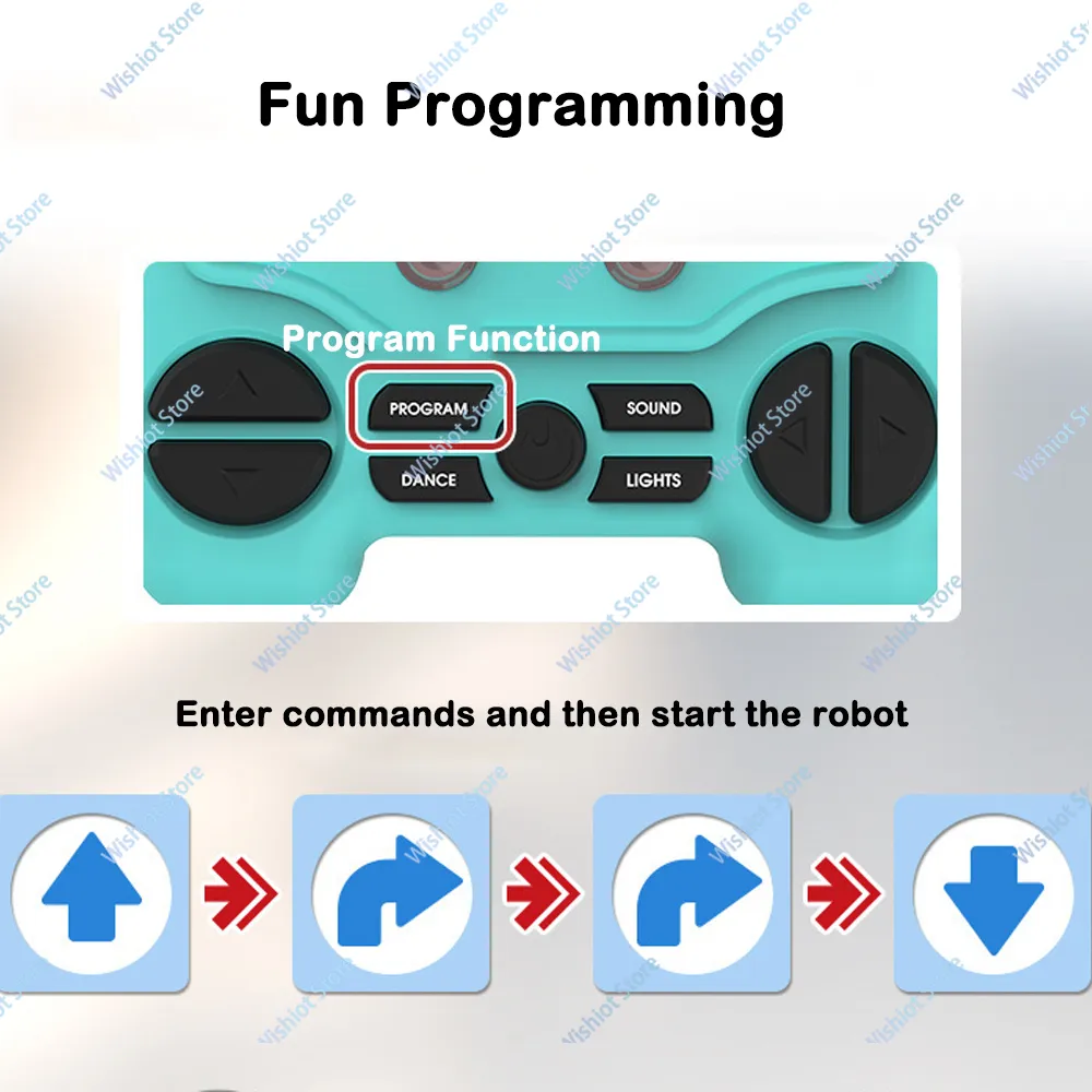 2.4G Remote Control Robot Dance Move Programable Colorful LED Lights Music Song Play Play Smart Robot Toys Kids Gift Christmas