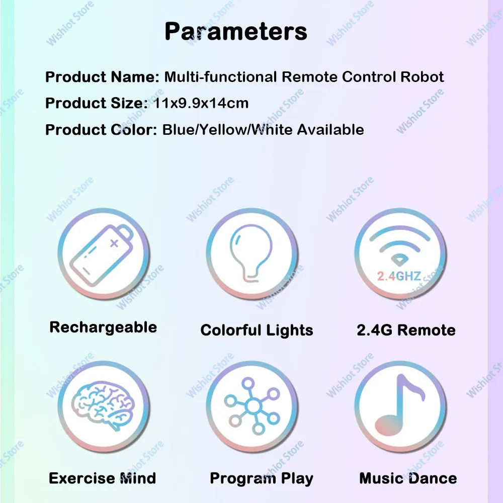 2.4G Remote Control Robot Dance Move Programable Colorful LED Lights Music Song Play Play Smart Robot Toys Kids Gift Christmas