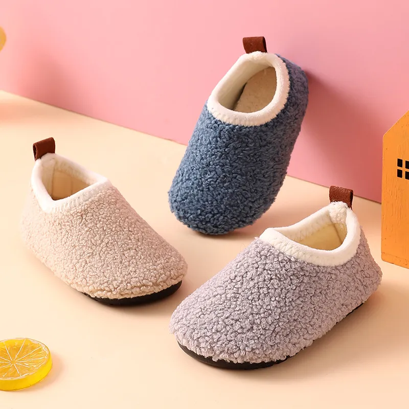 Kids Winter Slippers: Warm Plush Home Shoes for Boys & Girls