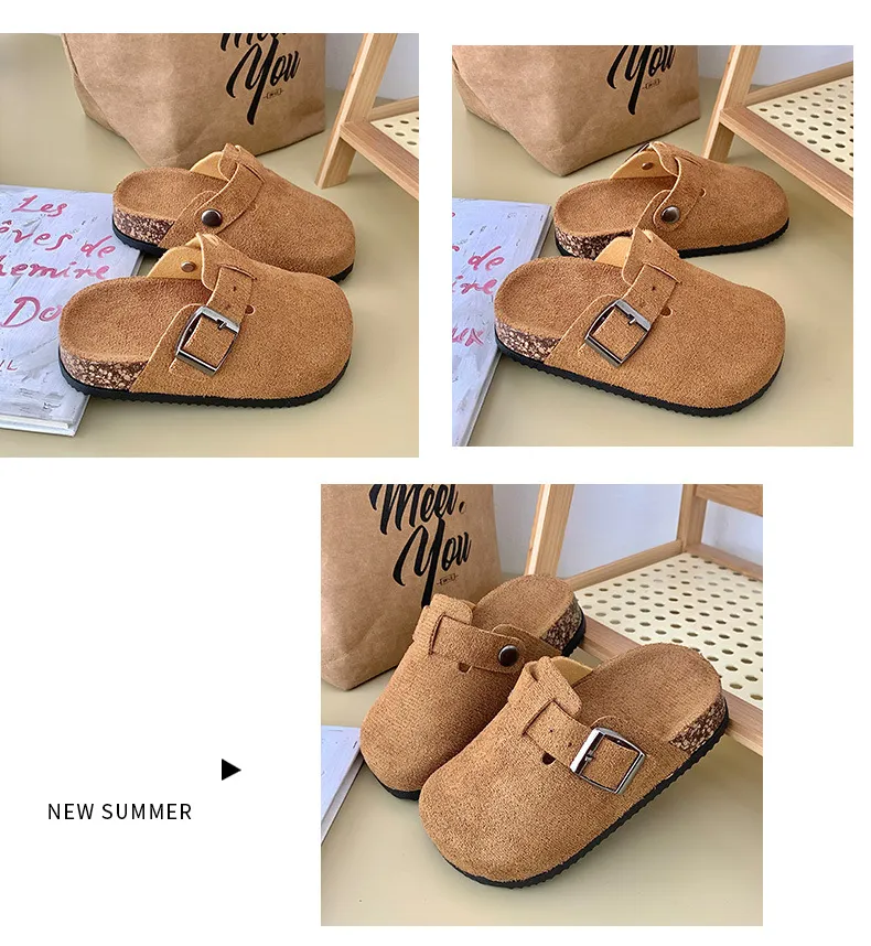 Children's Outdoor Slippers, Casual Flat Shoes, Breathable Outdoor Shoes Suitable For Indoor And Outdoor Activities