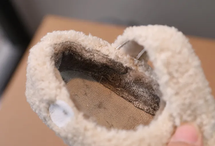 Kid Furry Shoe 2025Winter New Plush Gril Shoes Light Plush Cotton Shoes Trend Girl Casual Shoes Allmatch Kid Shoe Tenis De Mujer