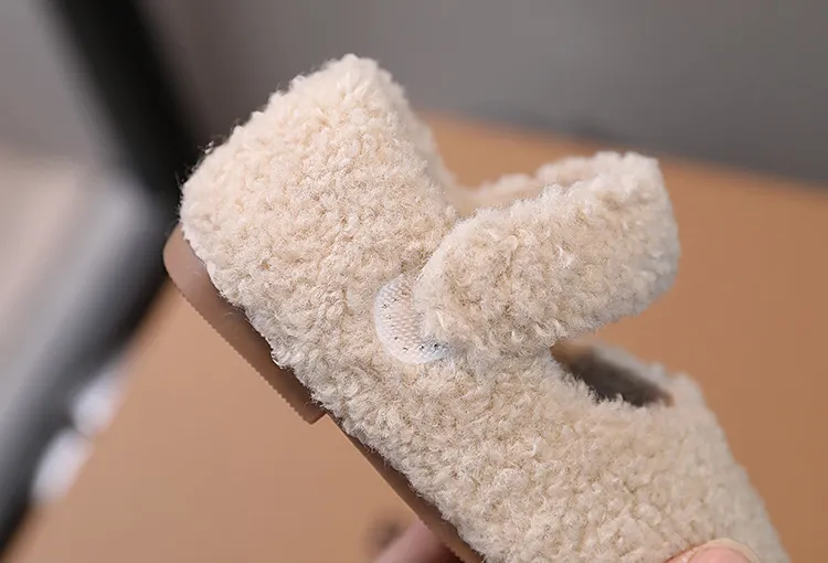 Kid Furry Shoe 2025Winter New Plush Gril Shoes Light Plush Cotton Shoes Trend Girl Casual Shoes Allmatch Kid Shoe Tenis De Mujer