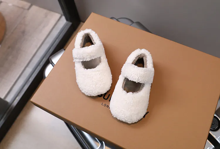Kid Furry Shoe 2025Winter New Plush Gril Shoes Light Plush Cotton Shoes Trend Girl Casual Shoes Allmatch Kid Shoe Tenis De Mujer