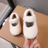 Furry Winter Shoes for Girls – Casual Plush Cotton Sneakers