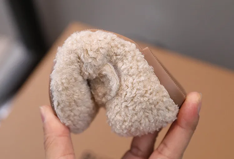 Kid Furry Shoe 2025Winter New Plush Gril Shoes Light Plush Cotton Shoes Trend Girl Casual Shoes Allmatch Kid Shoe Tenis De Mujer