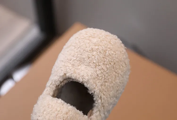 Kid Furry Shoe 2025Winter New Plush Gril Shoes Light Plush Cotton Shoes Trend Girl Casual Shoes Allmatch Kid Shoe Tenis De Mujer