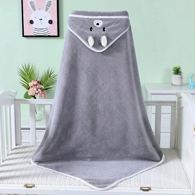 Cartoon Animal Baby Hooded Bath Towels Toddler Bathrobe Warm Sleeping Swaddle Wrap for Boys Girls Newborn Soft Towel Blanket