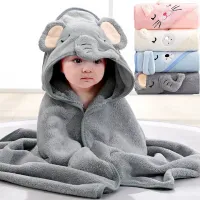Baby Hooded Towel – Cartoon Animal Bathrobe & Swaddle Wrap