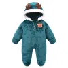 Baby Romper: Festive Hooded Jumpsuit for Autumn & Winter