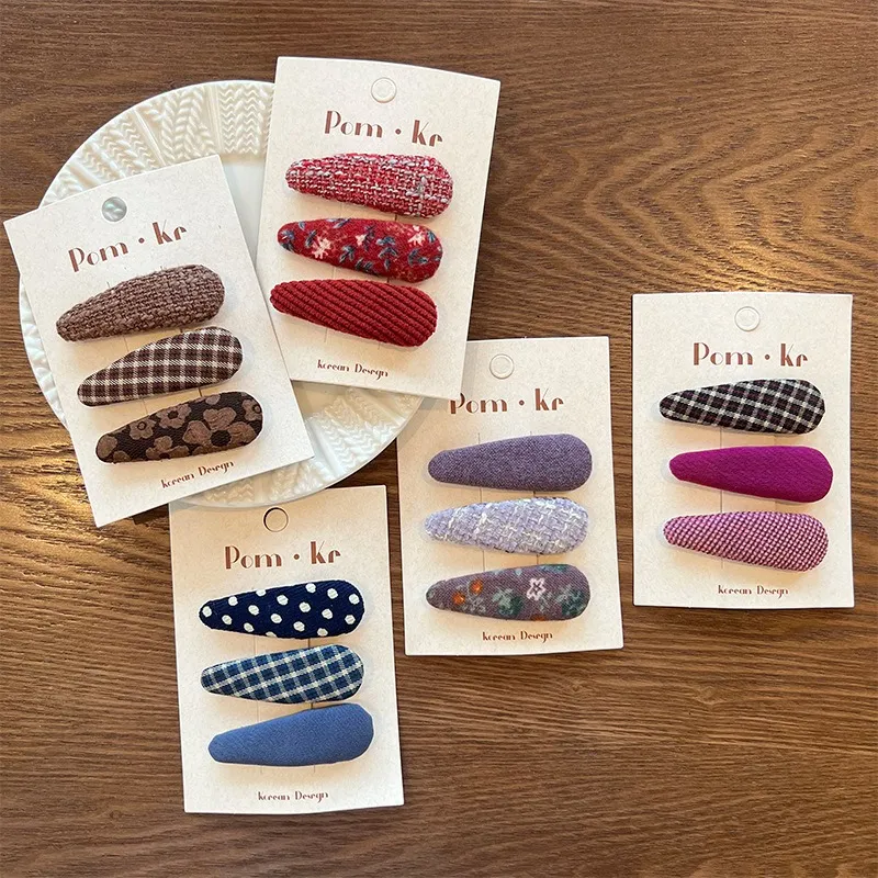2023 Autumn Korean Floral Cloth Hairpins Women Girls Hair Clips Pins Barrettes Accessories Hairclip Hairgrips Headdress Headwear