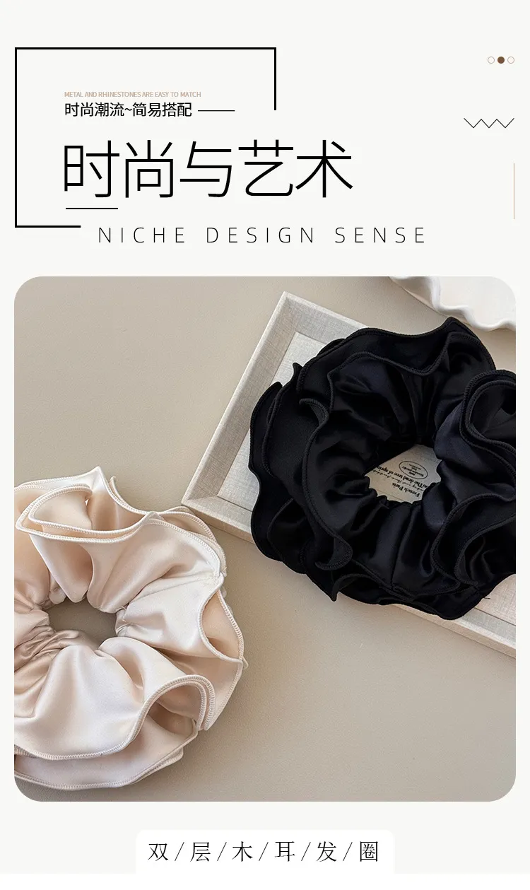 Large hair ties scrunchies accessories for women girl elastic band korean rubber vintage popular leading fashion adults kpop new